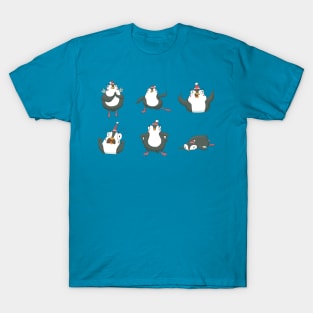 Set of cute funny penguins. T-Shirt